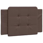 vidaXL Cadre de lit avec tête de lit marron 90x200 cm Similicuir