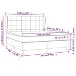 vidaXL Sommier à lattes de lit avec matelas Gris clair 180x200cm Tissu