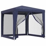 vidaXL Tente de fête avec 4 parois latérales en maille Bleu 2 5x2 5 m