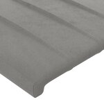 vidaXL Tête de lit avec oreilles Gris clair 163x16x78/88 cm Velours