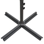 vidaXL Parasol double avec mât en acier 250 x 250 cm Taupe
