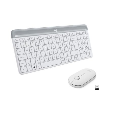Logitech - ensemble clavier + souris sans fil mk470 - azerty - blanc - La  Poste