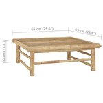 vidaXL Salon de jardin 3 Pièces avec coussins blanc crème Bambou