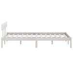 vidaXL Cadre de lit Blanc Bois de pin massif 150x200 cm Très grand