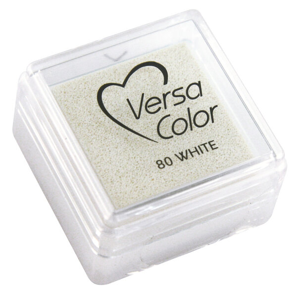 Tampon encreur "Versacolor"  blanc  2 5x2 5 cm