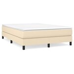 vidaXL Cadre de lit Crème 140x190 cm Tissu
