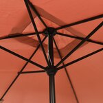 vidaXL Parasol avec mât en métal 300 x 200 cm Terre cuite