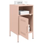 vidaXL Table de chevet rose 36x39x68 cm acier laminé à froid