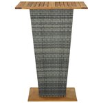 vidaXL Ensemble de bar de jardin 9 Pièces et coussins Résine tressée Gris