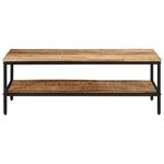vidaXL Table basse 100x50x35 cm bois de manguier massif brut