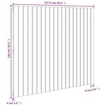 vidaXL Tête de lit murale Gris 127 5x3x110 cm Bois massif de pin