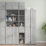 vidaXL Armoire de rangement mince gris béton 30x42 5x225 cm