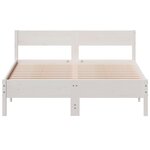 vidaXL Cadre de lit sans matelas blanc 140x190 cm bois de pin massif