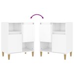 vidaXL Buffet Blanc brillant 60x35x70 cm Bois d'ingénierie