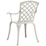 vidaXL Chaises de jardin 2 Pièces Aluminium coulé Blanc