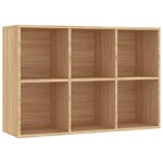 vidaXL Bibliothèque/Buffet chêne sonoma 66x30x98 cm bois d'ingénierie