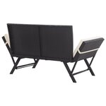 vidaXL Banc de jardin avec coussins 176 cm Noir Résine tressée