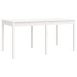 vidaXL Ensemble à dîner de jardin 7 Pièces blanc bois massif de pin