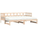 vidaXL Lit de jour avec lit gigogne 80x200 cm bois de pin massif