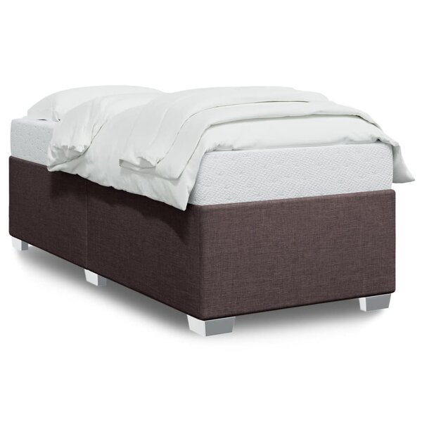 vidaXL Cadre de lit Marron foncé 90x200 cm Tissu