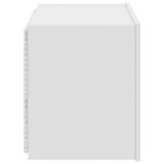 vidaXL Meuble TV mural avec lumières LED blanc 60x35x41 cm