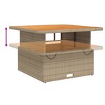 vidaXL Ensemble à manger de jardin et coussins 2 Pièces beige poly rotin