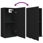 vidaXL Armoire murale de salle de bain Noir 32x20x67 cm