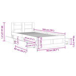 vidaXL Cadre de lit avec tête de lit blanc 75x190 cm bois d'ingénierie