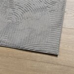 vidaXL Tapis IZA poils courts style scandinave gris 100x200 cm