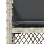 vidaXL Chaises de jardin avec coussins lot de 4 gris clair poly rotin