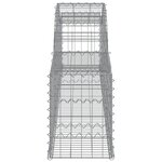 vidaXL Paniers à gabions arqués 2 Pièces 300x30x40/60 cm fer galvanisé