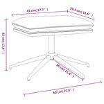 vidaXL Repose-pied Crème 60x60x35 cm Tissu microfibre