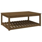 vidaXL Table de jardin marron miel 121x82 5x45 cm bois massif de pin