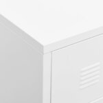 vidaXL Meuble TV industriel Blanc 105x35x42 cm Métal