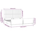 vidaXL Cadre de lit avec tête de lit Rose 160x200 cm Velours