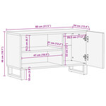 vidaXL Meuble TV 80x34x46 cm bois massif de manguier