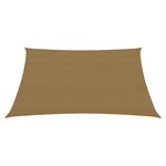 vidaXL Voile d'ombrage 160 g/m² Taupe 3x3 m PEHD