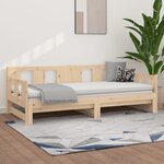 vidaXL Lit coulissant sans matelas bois de pin massif 2x(90x190) cm