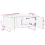 vidaXL Table Basse 80x50x40 cm Bois Massif Mangue