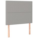 vidaXL Sommier à lattes de lit avec matelas Gris clair 100x200cm Tissu
