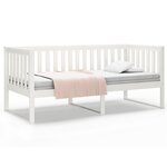 vidaXL Lit de jour Blanc 90x190 cm Bois de pin massif