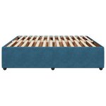 vidaXL Cadre de lit bleu 180x200 cm velours