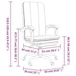 vidaXL Fauteuil inclinable de bureau Rose Similicuir
