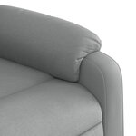 vidaXL Fauteuil de massage inclinable électrique gris clair tissu