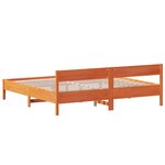 vidaXL Cadre de lit sans matelas cire marron 200x200cm bois pin massif