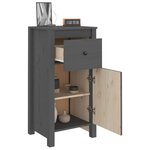 vidaXL Buffet gris 40x35x80 cm bois massif de pin
