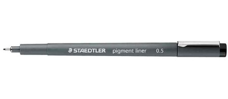 Feutre à pointe fine pigment liner, noir, largeur de tracé 0,2 mm STAEDTLER