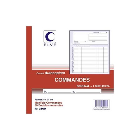 ELVE Manifold "Commandes", 210 x 210 mm, dupli