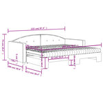 vidaXL Lit de jour avec lit gigogne et matelas bleu 90x200 cm velours