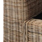 vidaXL Fauteuil avec coussins Rotin naturel